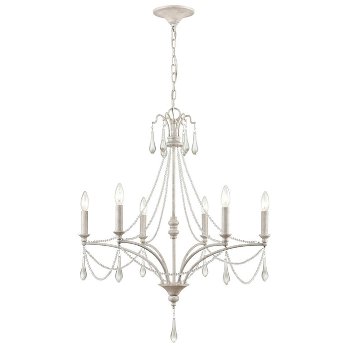 ELK Home - 33476/6 - Six Light Chandelier - French Parlor - Vintage White