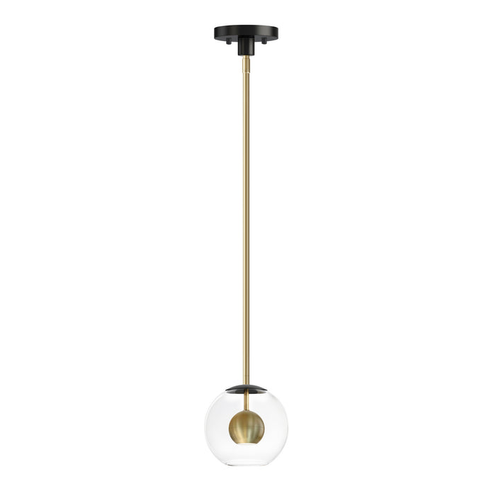 ET2 - E25152-BKNAB - LED Pendant - Nucleus - Black / Natural Aged Brass