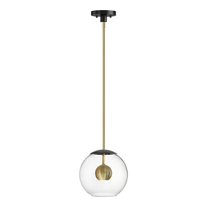 ET2 - E25154-BKNAB - LED Pendant - Nucleus - Black / Natural Aged Brass