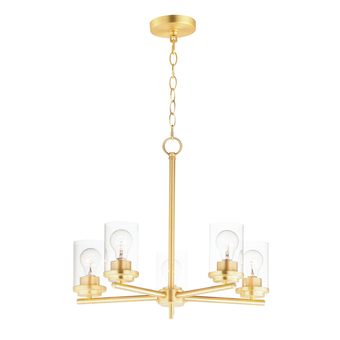 Maxim - 10205CLSBR - Five Light Chandelier - Corona - Satin Brass