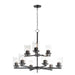 Maxim - 10206CLBK - Nine Light Chandelier - Corona - Black