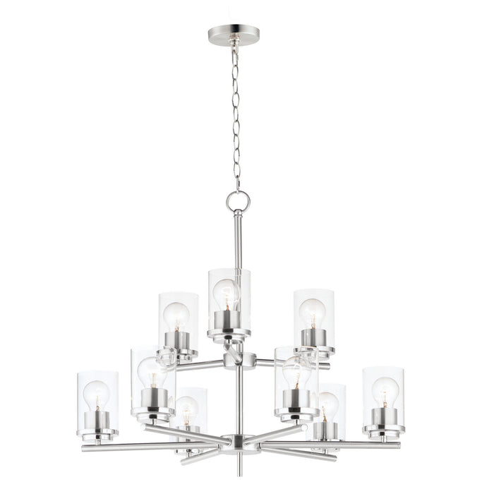 Maxim - 10206CLSN - Nine Light Chandelier - Corona - Satin Nickel