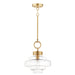 Maxim - 11122CLSBR - One Light Pendant - Harbor - Satin Brass