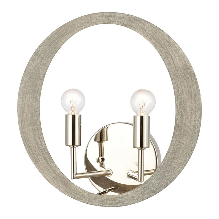 ELK Home - 82064/2 - Two Light Wall Sconce - Retro Rings - Sandy Beechwood