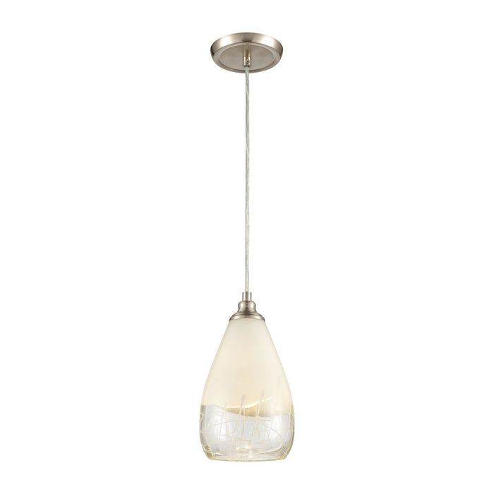 ELK Home - 85371/1 - One Light Mini Pendant - Sugarcoat - Satin Nickel