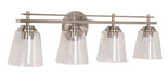 Craftmade - 19633BNK4 - Four Light Vanity - Drake - Brushed Polished Nickel