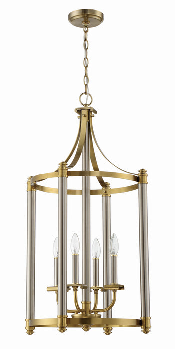 Craftmade - 54834-BNKSB - Four Light Foyer Pendant - Stanza - Brushed Polished Nickel/Satin Brass