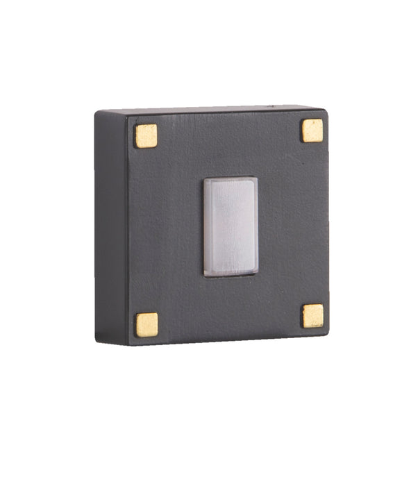 Craftmade - PB5015-FBSB - Surface Mount Lighted Push Button - Push Button - Flat Black/Satin Brass