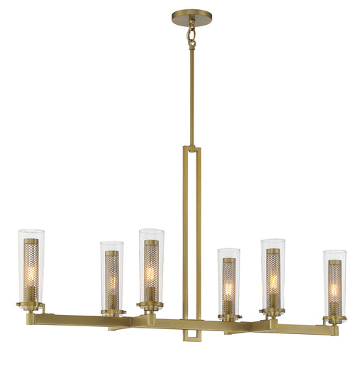 Minka-Lavery - 2187-695 - Six Light Island Pendant - Emmerham - Soft Brass