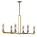 Minka-Lavery - 2187-695 - Six Light Island Pendant - Emmerham - Soft Brass