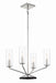 Minka-Lavery - 2494-572 - Four Light Chandelier - Highland Crossing - Coal W/Polished Nickel Highlig