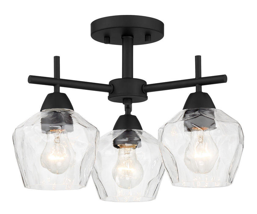 Minka-Lavery - 2172-66A - Three Light Semi Flush / Chandelier - Camrin - Coal