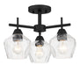 Minka-Lavery - 2172-66A - Three Light Semi Flush / Chandelier - Camrin - Coal