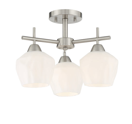 Minka-Lavery - 2172-84 - Three Light Semi Flush / Chandelier - Camrin - Brushed Nickel