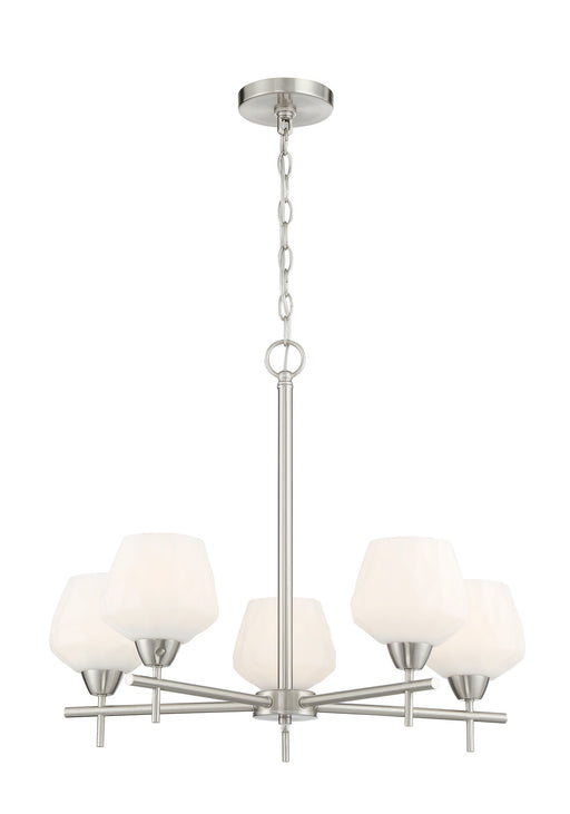 Minka-Lavery - 2175-84 - Five Light Chandelier - Camrin - Brushed Nickel