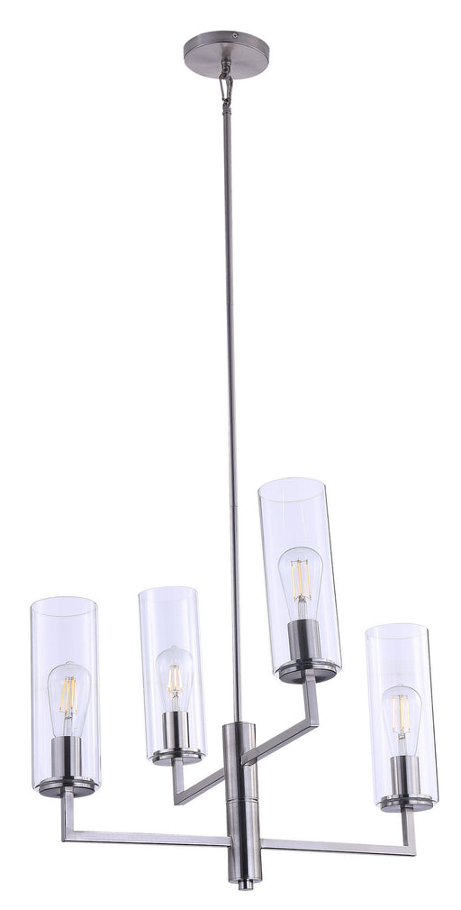 Minka-Lavery - 4045-84 - Four Light Chandelier - Acacia - Brushed Nickel