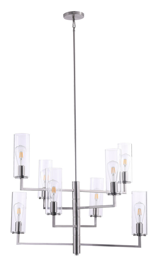 Minka-Lavery - 4048-84 - Eight Light Chandelier - Acacia - Brushed Nickel