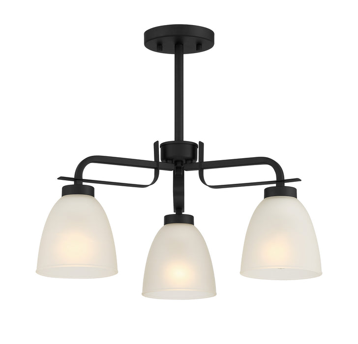 Minka-Lavery - 4883-66A - Three Light Semi Flush / Chandelier - Kaitlen - Coal