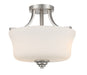 Minka-Lavery - 4922-84 - Two Light Semi Flush Mount - Shyloh - Brushed Nickel