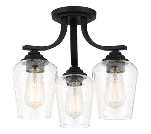 Minka-Lavery - 4926-66A - Three Light Semi Flush / Chandelier - Shyloh - Coal