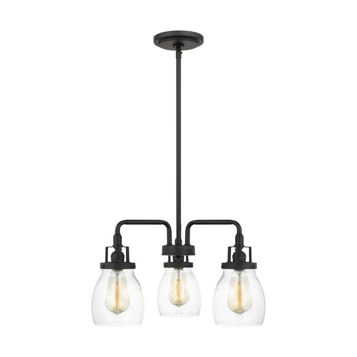 Generation Lighting. - 3114503-112 - Three Light Chandelier - Belton - Midnight Black