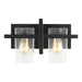 Generation Lighting. - 4441502-112 - Two Light Wall / Bath - Mitte - Midnight Black