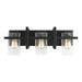 Generation Lighting. - 4441503-112 - Three Light Wall / Bath - Mitte - Midnight Black