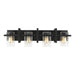 Generation Lighting. - 4441504-112 - Four Light Wall / Bath - Mitte - Midnight Black