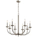 Kichler - 52388NI - Eight Light Chandelier - Kennewick - Brushed Nickel