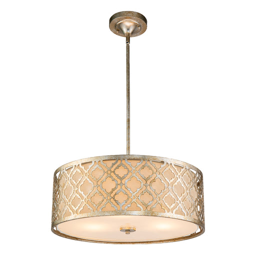 Lucas + McKearn - GN/ARABELLA/P/L-S - Three Light Island Pendant/Semi Flush - Arabella - Antique Silver