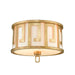 Lucas + McKearn - GN/Lemuria/F - Two Light Flush Mount - Lemuria - Distressed Gold