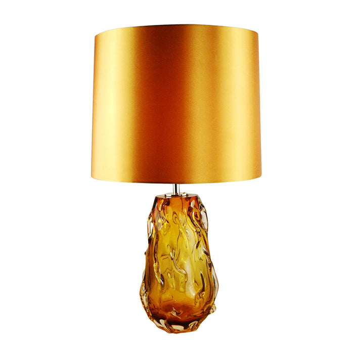 Lucas + McKearn - TLG3024 - One Light Table Lamp - Valencia - Clear burnt orange glass