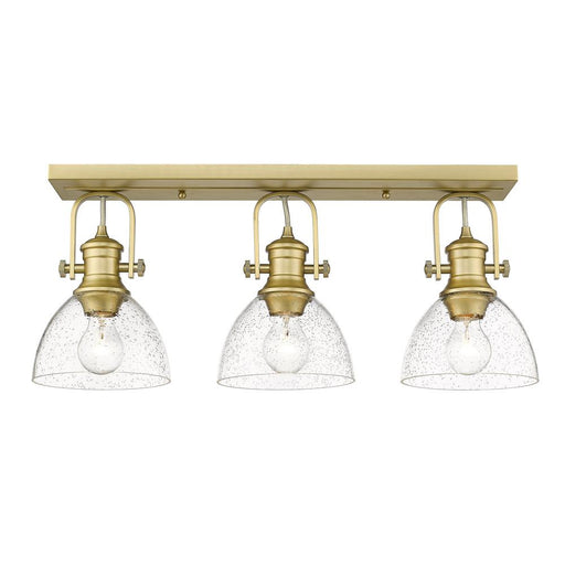 Golden - 3118-3SF BCB-SD - Three Light Semi-Flush Mount - Hines BCB - Brushed Champagne Bronze