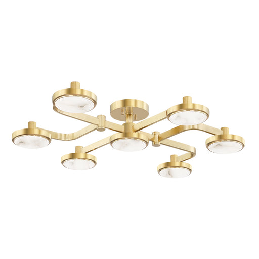 Hudson Valley - 6332-AGB - LED Chandelier - Meander - Aged Brass