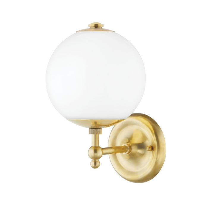 Hudson Valley - MDS702-AGB - One Light Wall Sconce - Sphere No.1 - Aged Brass