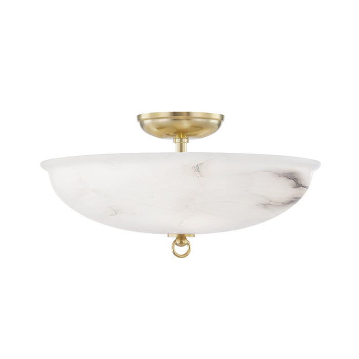 Hudson Valley - MDS810-AGB - LED Semi Flush Mount - Somerset - Aged Brass