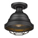 Golden - 7316-OSF NB - One Light Outdoor Semi-Flush Mount - Bartlett NB - Natural Black