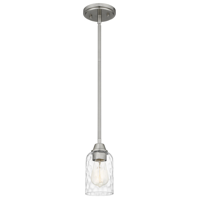 Quoizel - ACA1504BN - One Light Mini Pendant - Acacia - Brushed Nickel