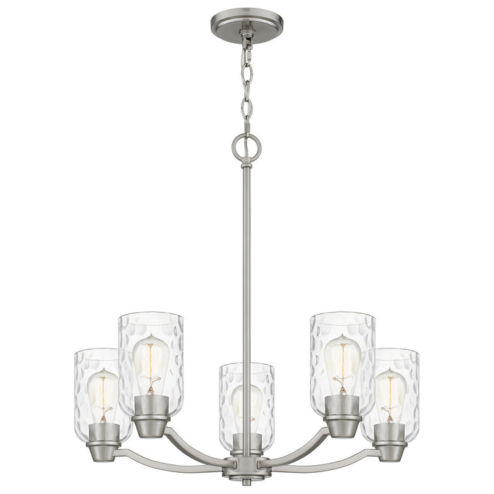 Quoizel - ACA5024BN - Five Light Chandelier - Acacia - Brushed Nickel