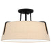 Quoizel - LOA1716MBK - Three Light Semi Flush Mount - Leona - Matte Black