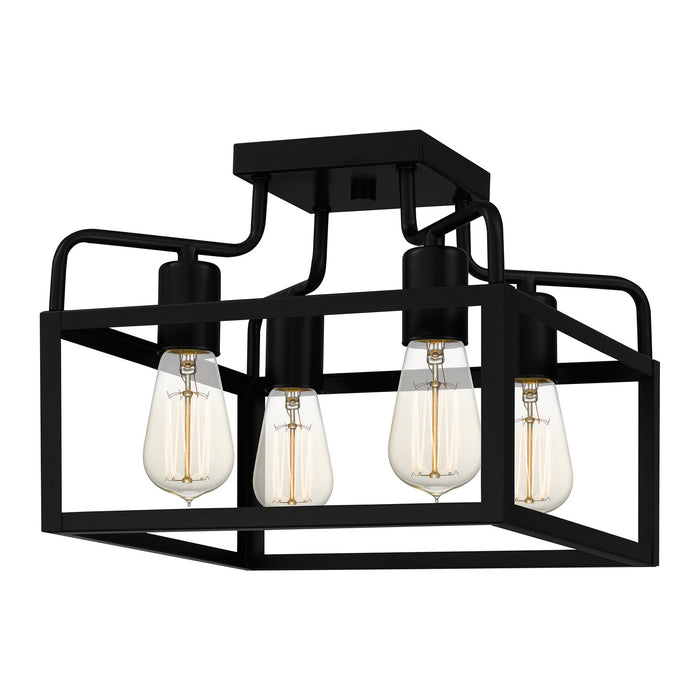 Quoizel - QSF5349MBK - Four Light Semi-Flush Mount - Paulsen - Matte Black