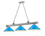 Z-Lite - 2306-3BN-MEB - Three Light Billiard - Cordon - Brushed Nickel