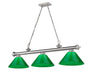Z-Lite - 2306-3BN-PGR - Three Light Billiard - Cordon - Brushed Nickel