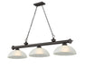Z-Lite - 2306-3BRZ-DWL14 - Three Light Billiard - Cordon - Bronze