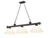 Z-Lite - 2306-3BRZ-PWH - Three Light Billiard - Cordon - Bronze