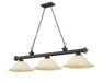 Z-Lite - 2306-3BRZ-WM16 - Three Light Billiard - Cordon - Bronze