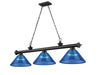 Z-Lite - 2306-3MB-ARDB - Three Light Billiard - Cordon - Matte Black