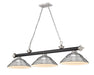 Z-Lite - 2306-3MB-BN-SBN - Three Light Billiard - Cordon - Matte Black + Brushed Nickel