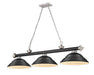 Z-Lite - 2306-3MB-BN-SMB - Three Light Billiard - Cordon - Matte Black + Brushed Nickel