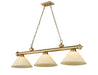 Z-Lite - 2306-3RB-AGM14 - Three Light Billiard - Cordon - Rubbed Brass